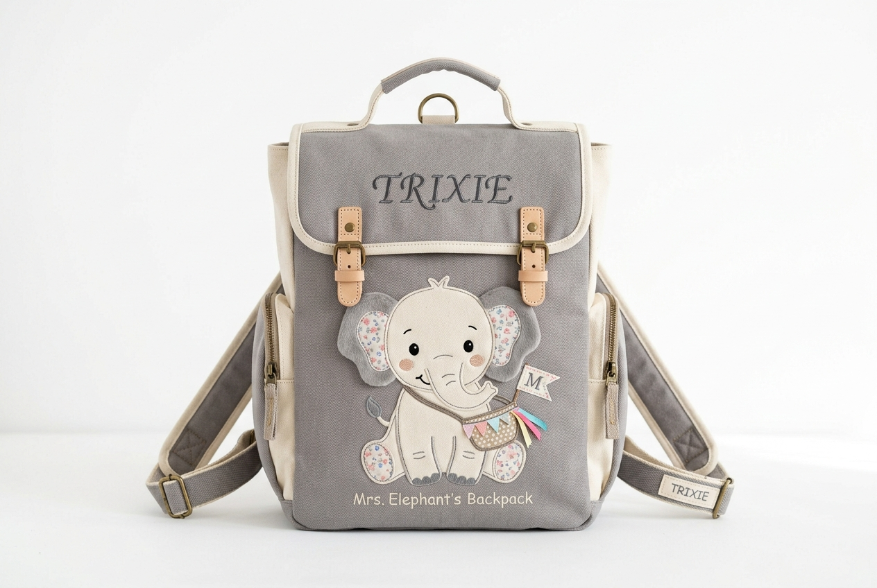 Trixie Rugzak Mrs. Elephant met naam